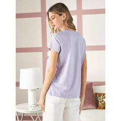 MAX FASHION Bugs Bunny Print T-shirt-Purple