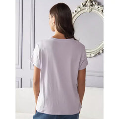 MAX FASHION Tweety Print T-shirt-Purple