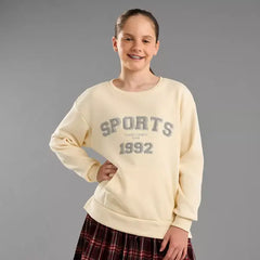 Max fashion Typographic Detail Sweat Dress cream