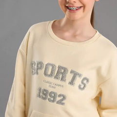 Max fashion Typographic Detail Sweat Dress cream