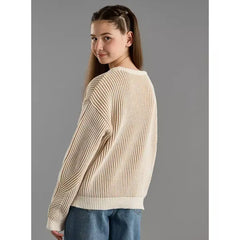 Max fashion Ribbed Sweater brown