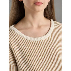 Max fashion Ribbed Sweater brown