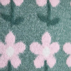 Max fashion Floral Textured Sweater and Skirt Set green