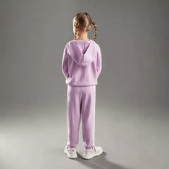 Max fashion Applique Detail Hooded Sweater and Joggers Set purple