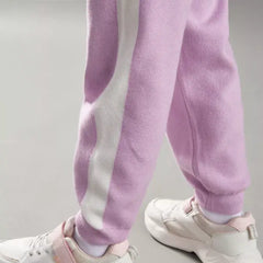 Max fashion Applique Detail Hooded Sweater and Joggers Set purple