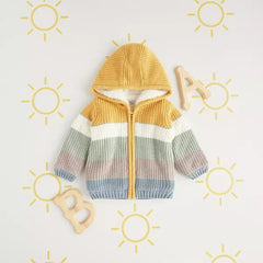 Max fashion Textured Zip Through Hooded Cardigan multicolour