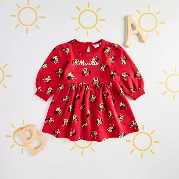 Max fashion All-Over Minnie Mouse Print Sweat Dress red