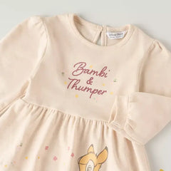Max fashion Bambi Print Sweat Dress cream