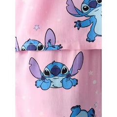 MAX FASHION All-Over Stitch Print Pyjama Set-Pink