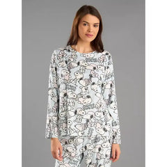 MAX FASHION All-Over Snoopy Print Pyjama Set-Blue