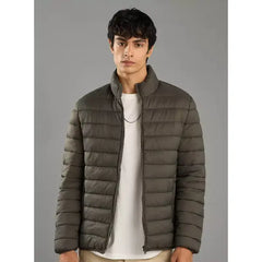 Plain Puffer Jacket - Green