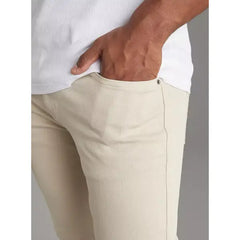 MAX FASHION Slim Fit Jeans with Pockets-Cream