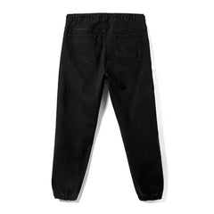 MAX FASHION Plain Stretchable Jogger Jeans-Black