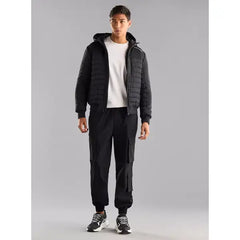Quilted Hooded Puffer Jacket Black