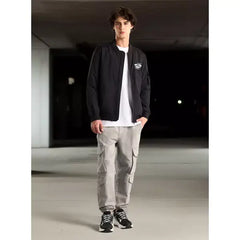 Printed Bomber Jacket - Black