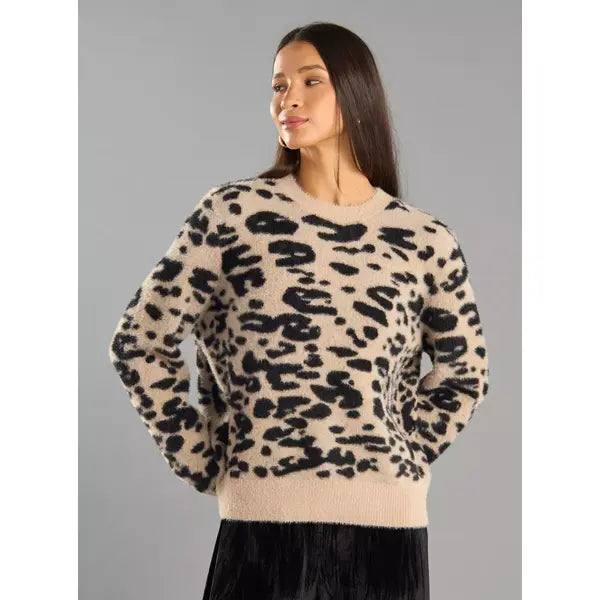 Long Sleeve Lapel Jacquard Sweater Cardigan main image 0