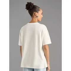 MAX FASHION Mickey Mouse Print T-shirt with Short Sleeves-WHite