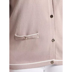 Button Detail Cardigan Pink