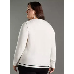 Button Detail Cardigan white
