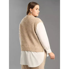 Textured Twofer Top brown