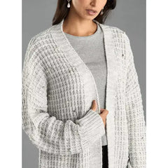 Pearl Embellished Cardigan gray