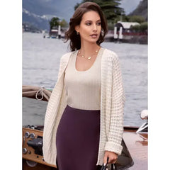Pearl Embellished Cardigan white