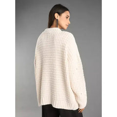 Pearl Embellished Cardigan white