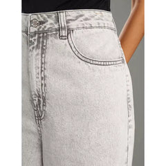 MAX FASHION Wide Leg Baggy Jeans-Gray