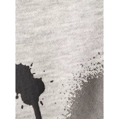 MAX FASHION Stitch Print Sweatshirt-Gray