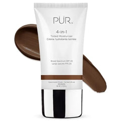 PUR Beauty 4-in-1 Tinted Moisturizer with SPF 20 - Hydrating Skin Tint Face Moisturizer, Primer & Foundation with Shea Butter, Aloe Vera & Vitamin B3 - Vegan Friendly, Paraben Free