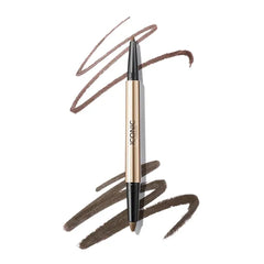 ICONIC LONDON Smokey Eye Duo Eyeliner | Creamy, Easy to Blend 2-in-1 Eyeliner Crayon, Water Resistant, Cruelty Free, Vegan Makeup, 0.027 oz