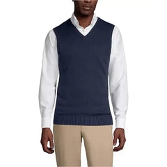 Lands' End School Uniform Men's Cotton Modal Sweater Vest