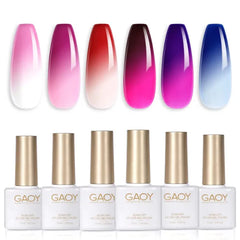 GAOY 6-Color Soak-Off UV Gel Nail Polish Sets