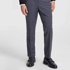 HUGO by Hugo Boss Men's Modern-Fit Solid Wool-Blend Suit Trousers