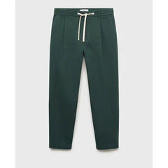 MANGO Men's EU Slim-Fit Linen-Blend Drawstring Pant