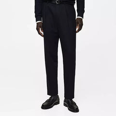MANGO Men's Slim-Fit Wool Flannel Trousers