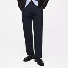 MANGO Men's Regular-Fit Cotton Trousers