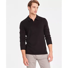 Men's Long-Sleeve Johnny Collar Merino Sweater