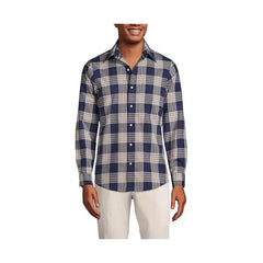 Lands' End Men's Tailored Fit No Iron Twill Long Sleeve Shirt