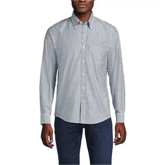 Lands' End Men's Traditional Fit Essential Lightweight Poplin Shirt