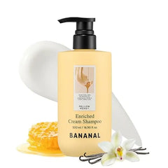 BANANAL Korean Hair Repair Shampoo Strengthens & Revitalizes Damaged, Hydrolyzed Proteins, Ceramide & Jojoba Oil Hypoallergenic, pH Balanced