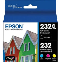 Epson Claria 232 (4 PACK) Ink Cartridge (T232XL-BCS) Black/Cyan/Magenta/Yellow