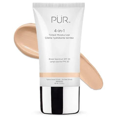 PUR Beauty 4-in-1 Tinted Moisturizer with SPF 20 - Hydrating Skin Tint Face Moisturizer, Primer & Foundation with Shea Butter, Aloe Vera & Vitamin B3 - Vegan Friendly, Paraben Free