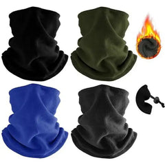 Finvizo 4 Pack Winter Neck Warmer Fleece Neck Gaiter Windproof Face Cover Scarf