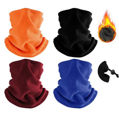 Finvizo 4 Pack Winter Neck Warmer Fleece Neck Gaiter Windproof Face Cover Scarf
