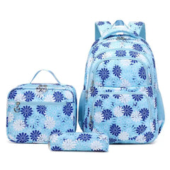Forestfish Daisy Teen School Backpack Set with Lunch Bag β Water-Resistant, Lightweight, Large Capacity