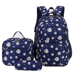 Forestfish Daisy Teen School Backpack Set with Lunch Bag β Water-Resistant, Lightweight, Large Capacity