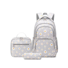 Forestfish Daisy Teen School Backpack Set with Lunch Bag β Water-Resistant, Lightweight, Large Capacity