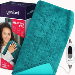 Geniani XL Electric Heating Pad 12"×24", Heat Pad for Neck, Shoulders and Muscle Pain with Auto Shut off