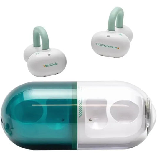 Moondrop Pill Open Ear Headphones Bluetooth 6.0 OWS Hanging Earphones IPX4 Open Ear Clip Wireless Earbuds Built-in AI ENC MD-0WS-003